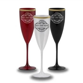 Taça Prime 170 ml com borda metalizada