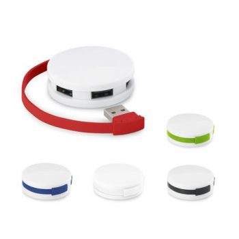 Hub USB 2.0 em ABS com 4 portas